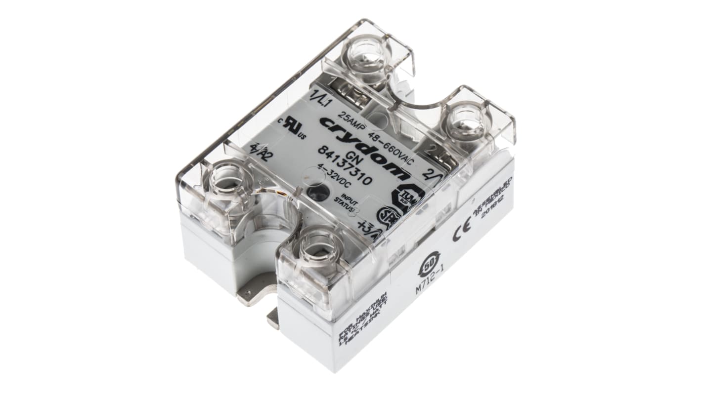 Sensata Crydom GN Series Solid State Relay, 10 Arms Load, Panel Mount, 660 V ac Load, 32 V dc Control