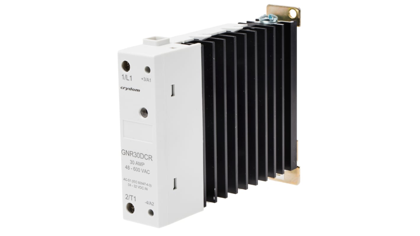 Sensata / Crydom GNR 22.5 Series Solid State Relay, 30 A rms Load, DIN Rail Mount, 32 V dc Load, 32 V dc Control