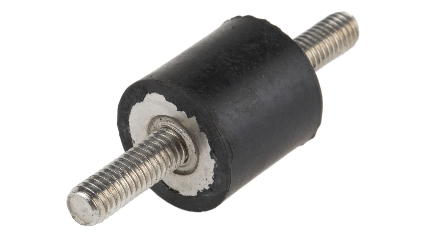 RS PRO M6 Anti Vibration Mount, Male to Male Bobbin with 22kg
