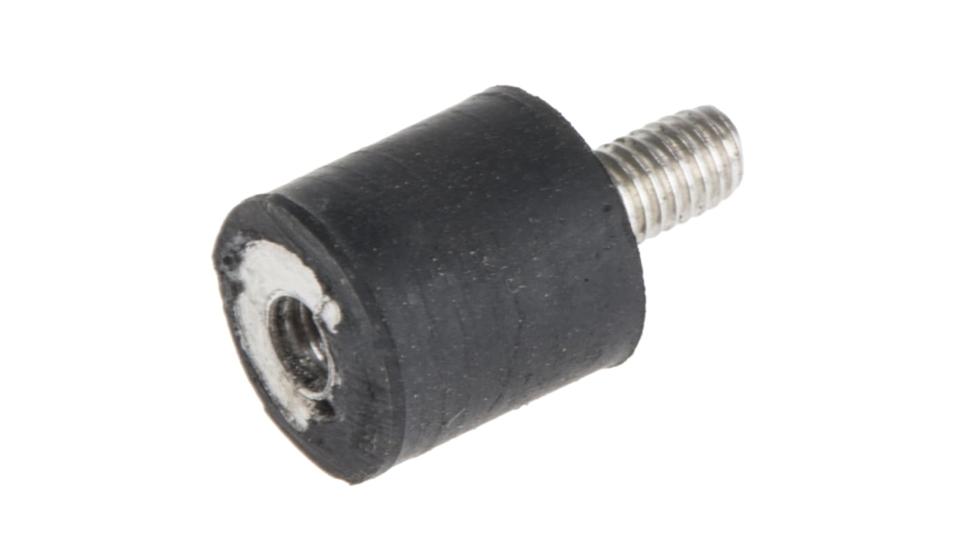 RS PRO Cylindrical M3 Anti Vibration Mount, Male to Female Bobbin with
