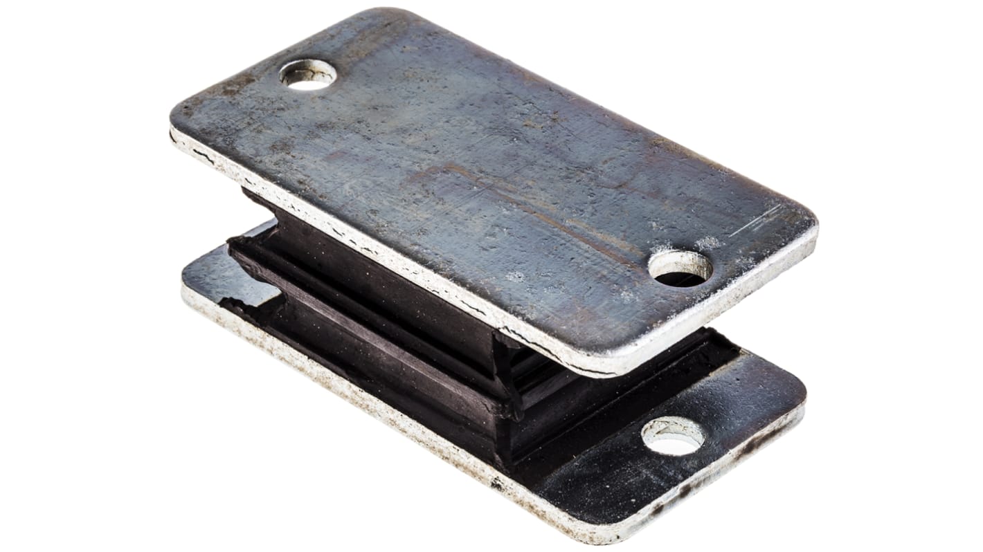 RS PRO Rectangular Anti Vibration Mount with 180 Compression Load RS