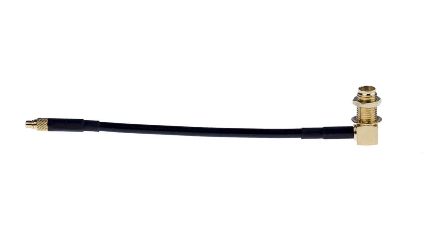 Cable coaxial LPRS, 50 Ω, con. A: MMCX, Macho, con. B: SMA, long. 100mm