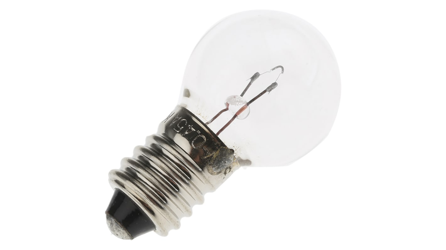 Lampadina spia con base E10, 6 V, 2,7 W, 30 lm