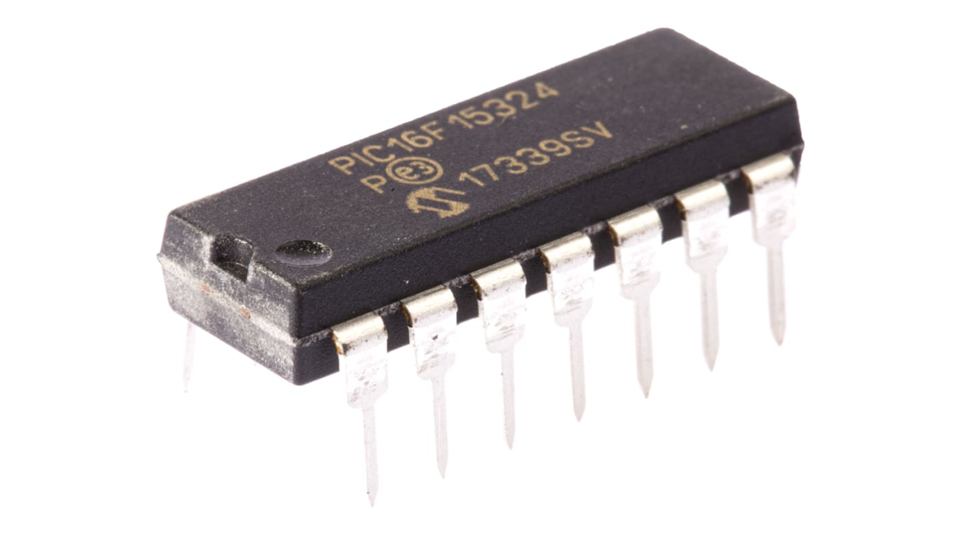 Microcontrollore Microchip, PIC, PDIP, PIC16F, 14 Pin, Su foro, 8bit, 32MHz