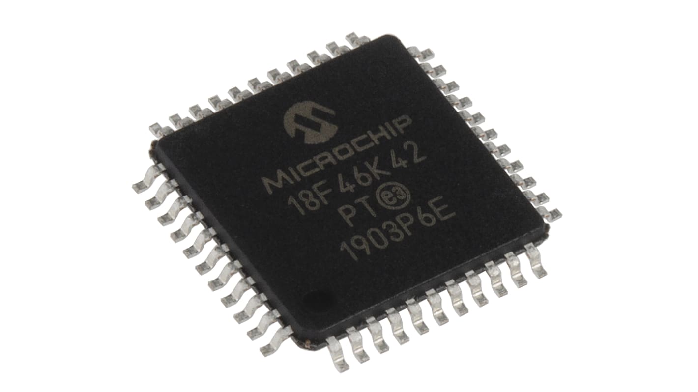 Microcontrollore Microchip, PIC, TQFP, PIC18F, 44 Pin, Montaggio superficiale, 8bit, 64MHz