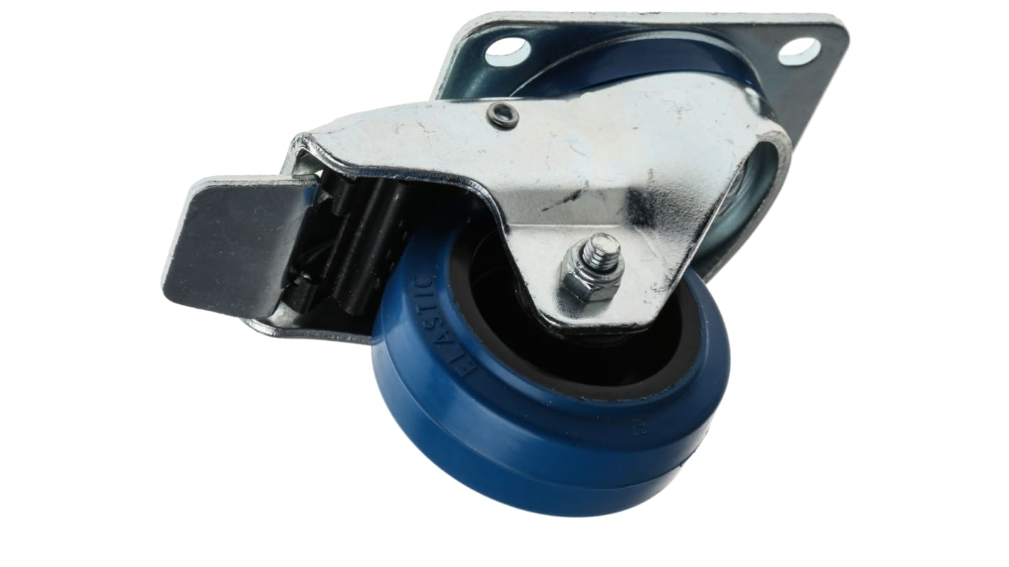 RS PRO Braked Swivel Castor Wheel, 150kg Capacity, 80mm Wheel