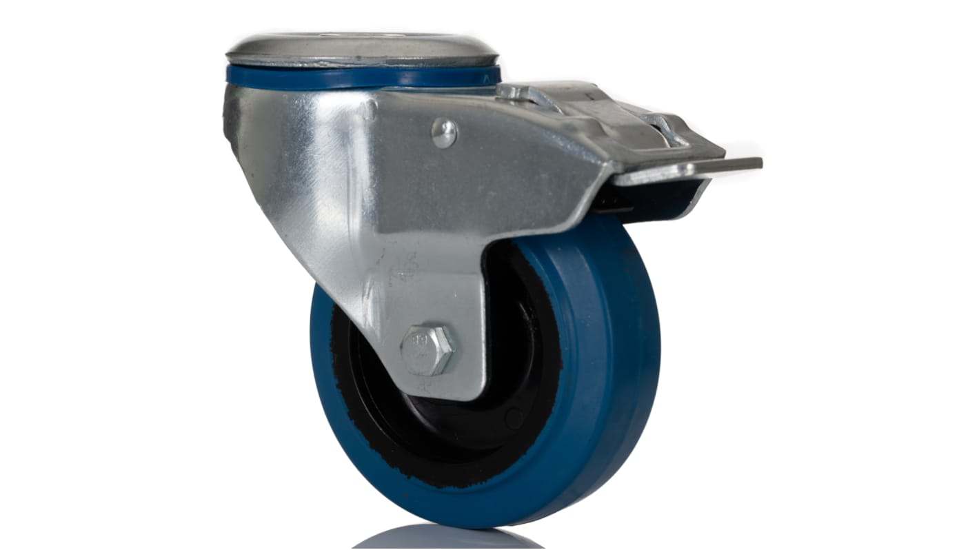 RS PRO Braked Swivel Castor Wheel, 180kg Capacity, 100mm Wheel