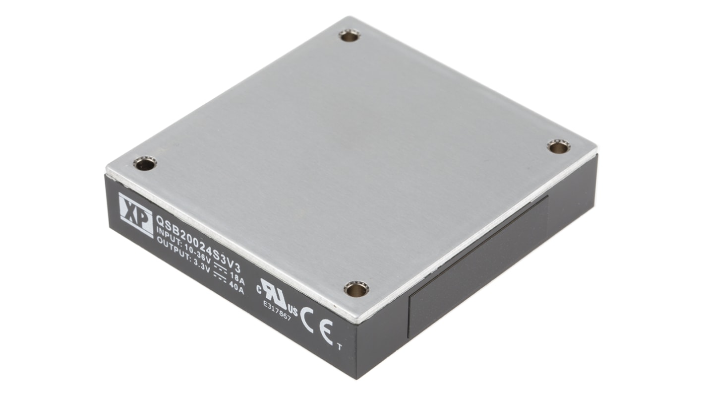 XP Power QSB200 DC/DC-Wandler 200W 24 V dc IN, 3.3V dc OUT / 50A PCB-Montage 1.5kV dc isoliert