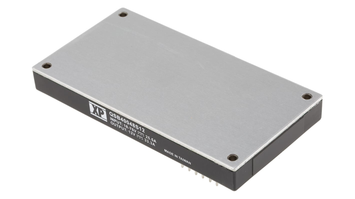 XP Power QSB400 DC-DC Converter, 12V dc/ 33.3A Output, 18 → 75 V dc Input, 400W, PCB Mount, +100°C Max Temp