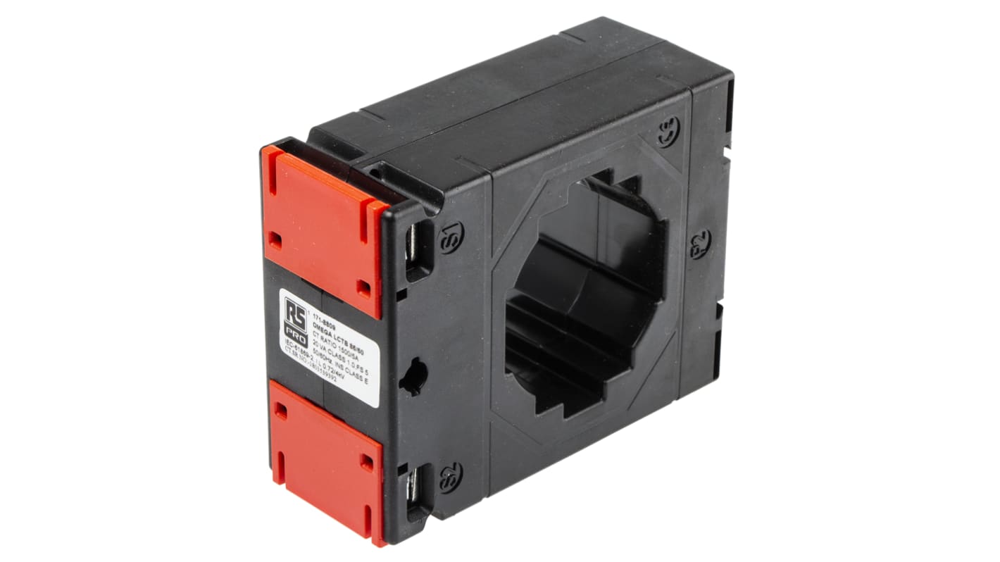 RS PRO Base Mounted Current Transformer, 1500A Input, 1500:5, 5 A Output, 61 x 51mm Bore