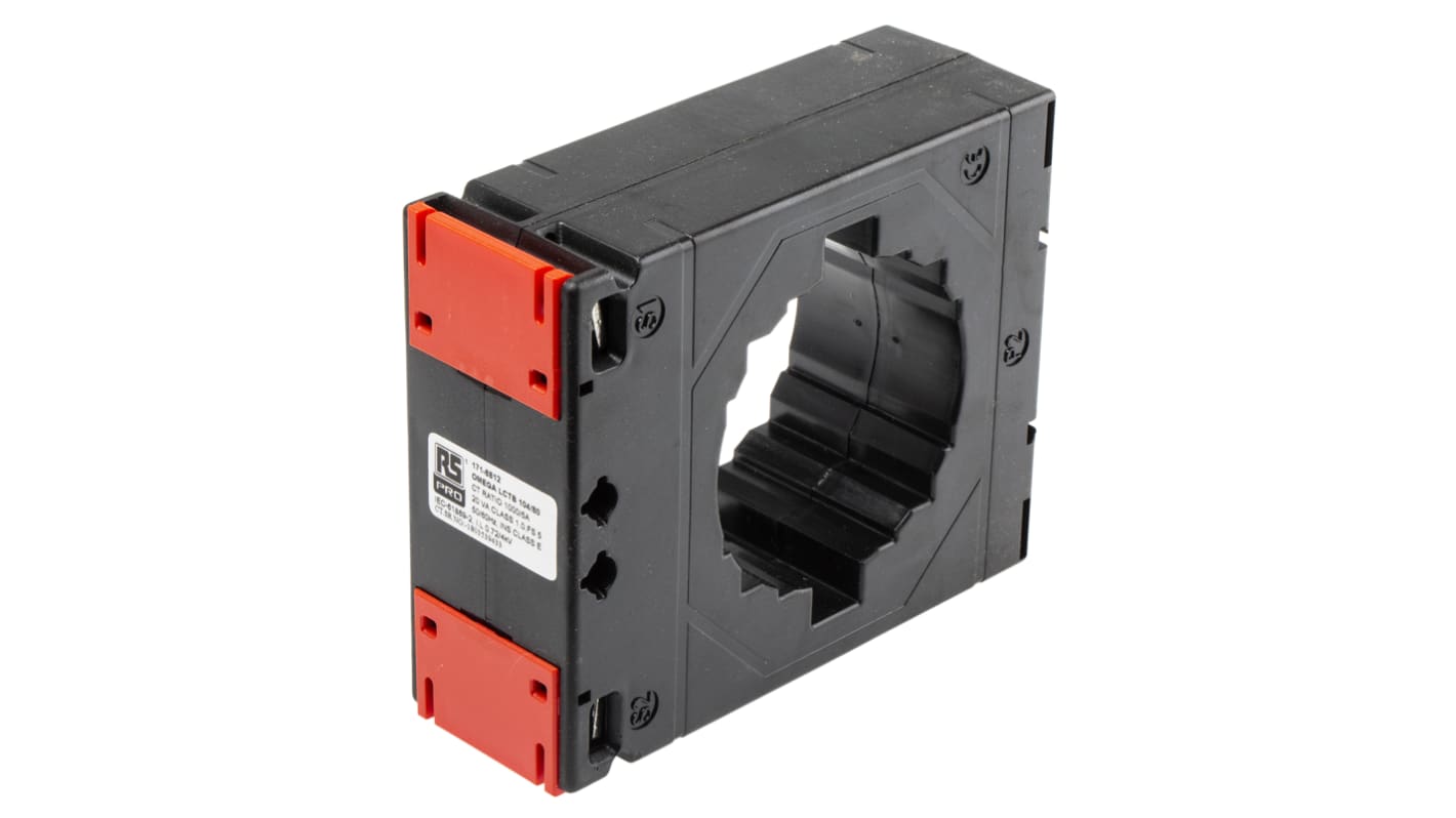 RS PRO Base Mounted Current Transformer, 1000A Input, 1000:5, 5 A Output, 80 x 12mm Bore