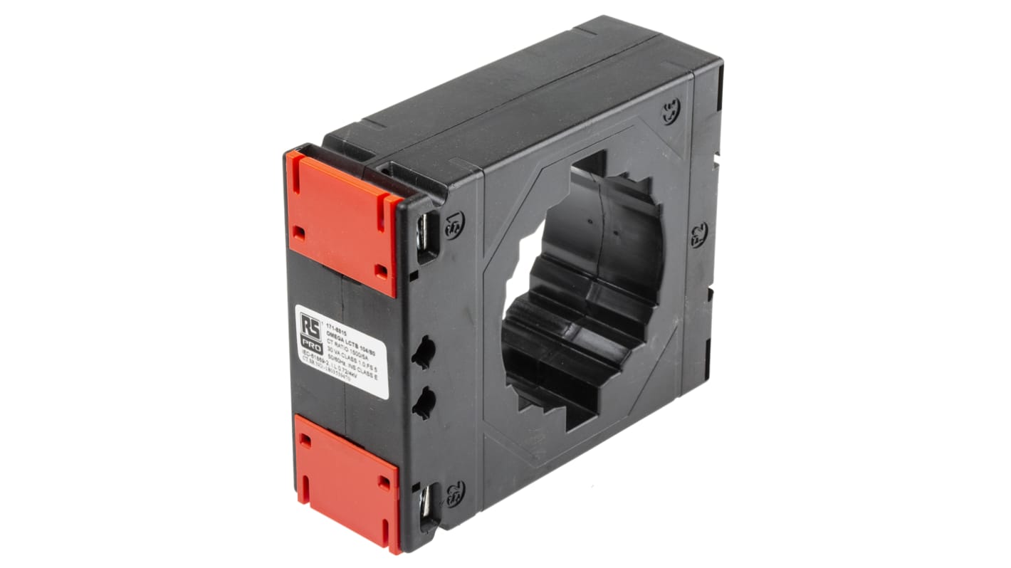 RS PRO Base Mounted Current Transformer, 1500A Input, 1500:5, 5 A Output, 80 x 12mm Bore