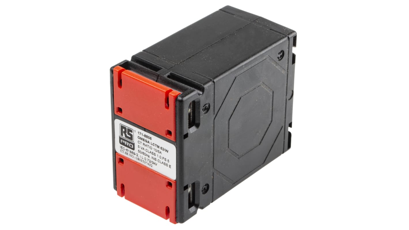 RS PRO Base Mounted Current Transformer, 10A Input, 10:5, 5 A Output, 62 x 40mm Bore