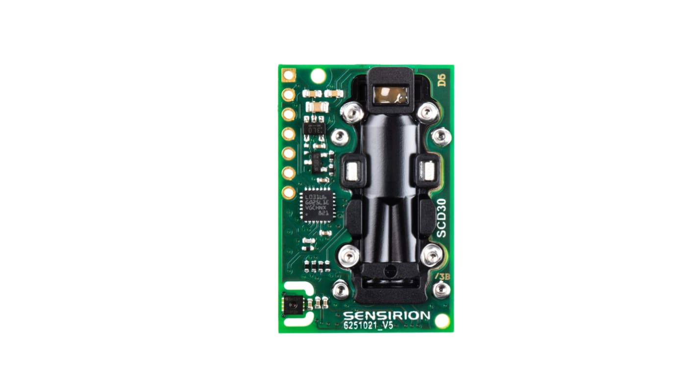 Sensor de temperatura y humedad SCD30 CO2 sensor module, encapsulado Módulo 7 pines, interfaz I2C, UART SCD30