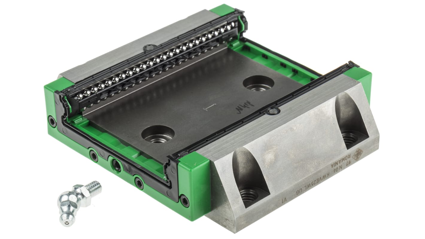 INA KWVE25 Linearführung Schlitten für 69mm-Schienen, 107.5mm x 120mm, Traglast 23400N, 54000N