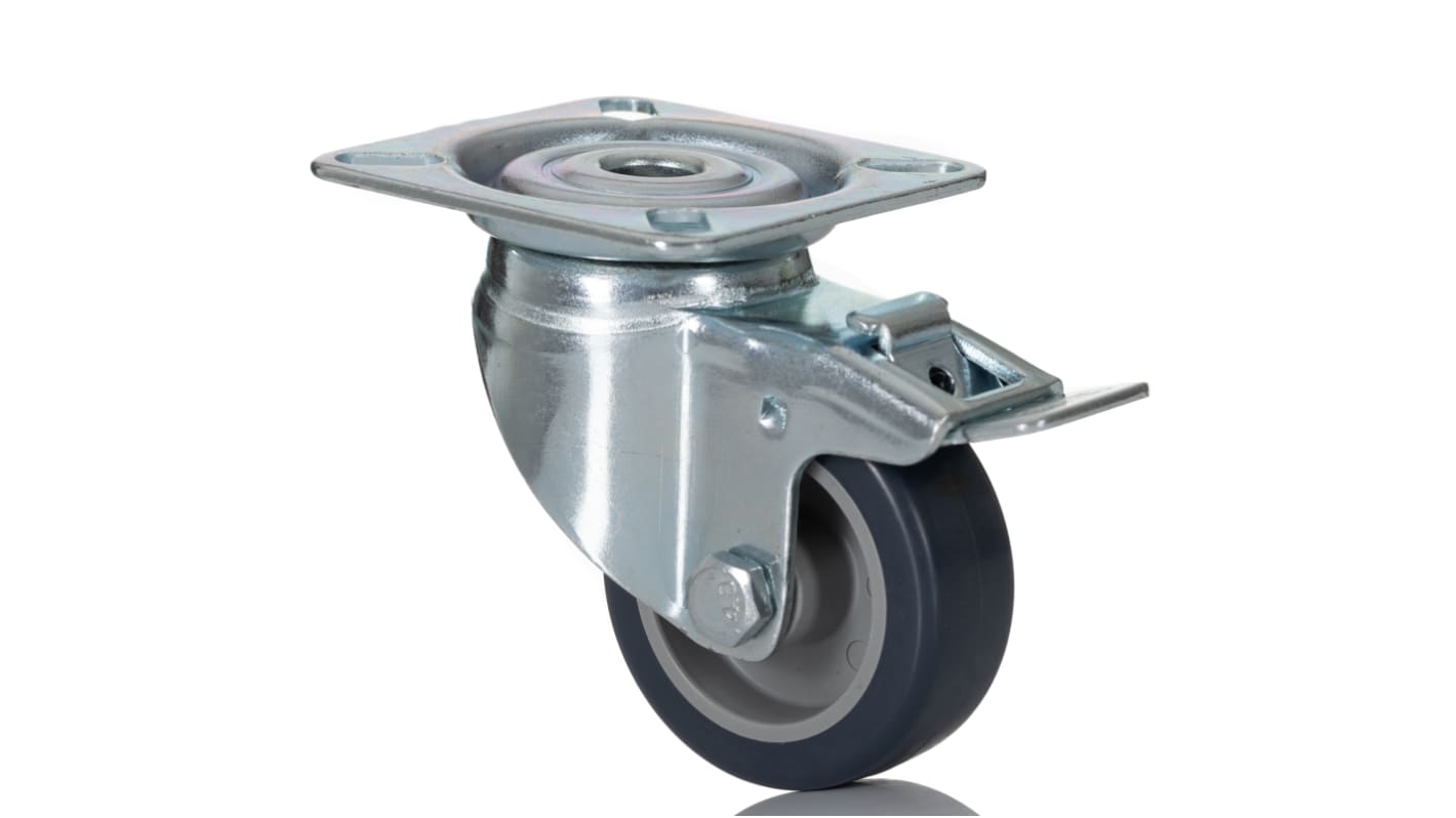 Tente Braked Swivel Castor Wheel, 40kg Capacity, 50mm Wheel