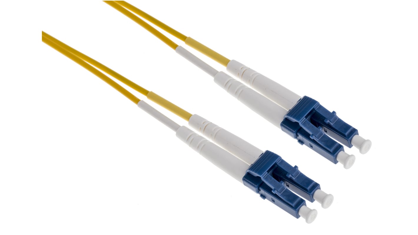 Cable de fibra óptica RS PRO OS1, OS2, con A: LC, con B: LC, long. 20m Amarillo, atenuación: 0,38 dB