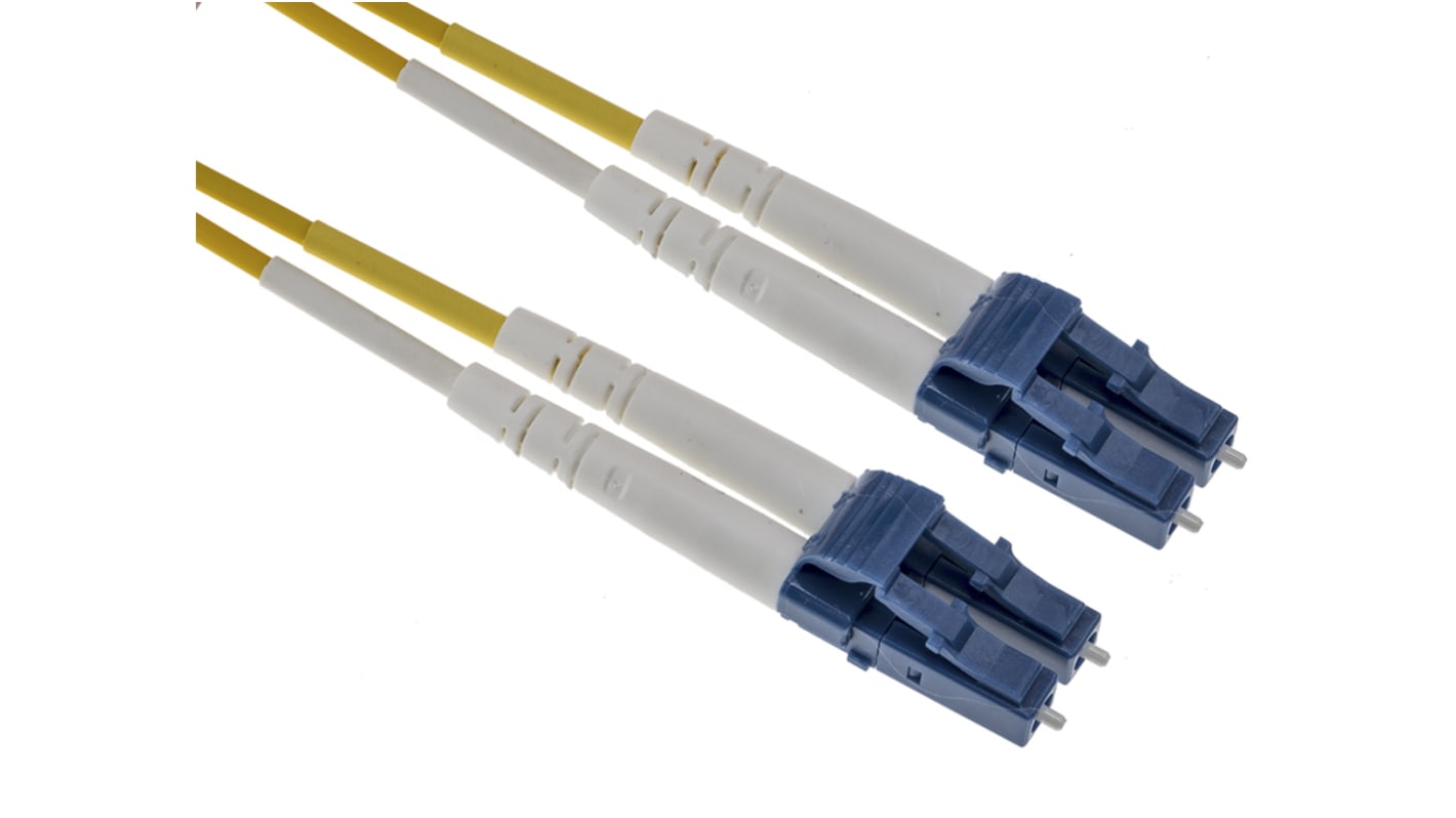 Cable de fibra óptica RS PRO OS1, OS2, con A: LC, con B: LC, long. 7m Amarillo, atenuación: 0,38 dB
