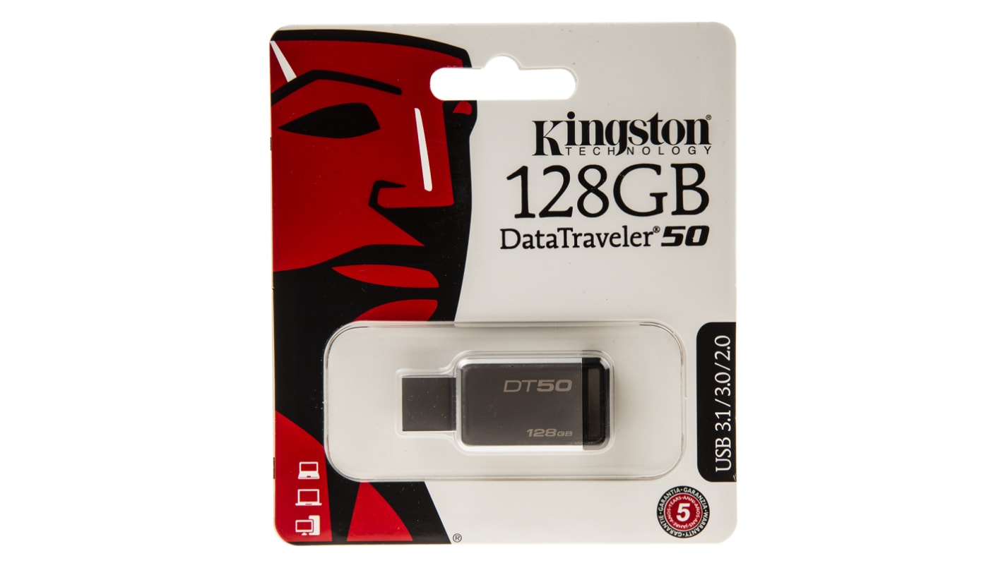 Kingston TLC, USB-Stick, 128 GB, USB 3.0, DT50