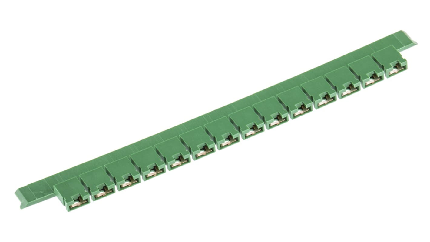 TE Connectivity AMPMODU Mod IV Buchse Grün Steckbrücke 2-polig, Raster 2.54mm, Länge 5.08mm, Oben offen