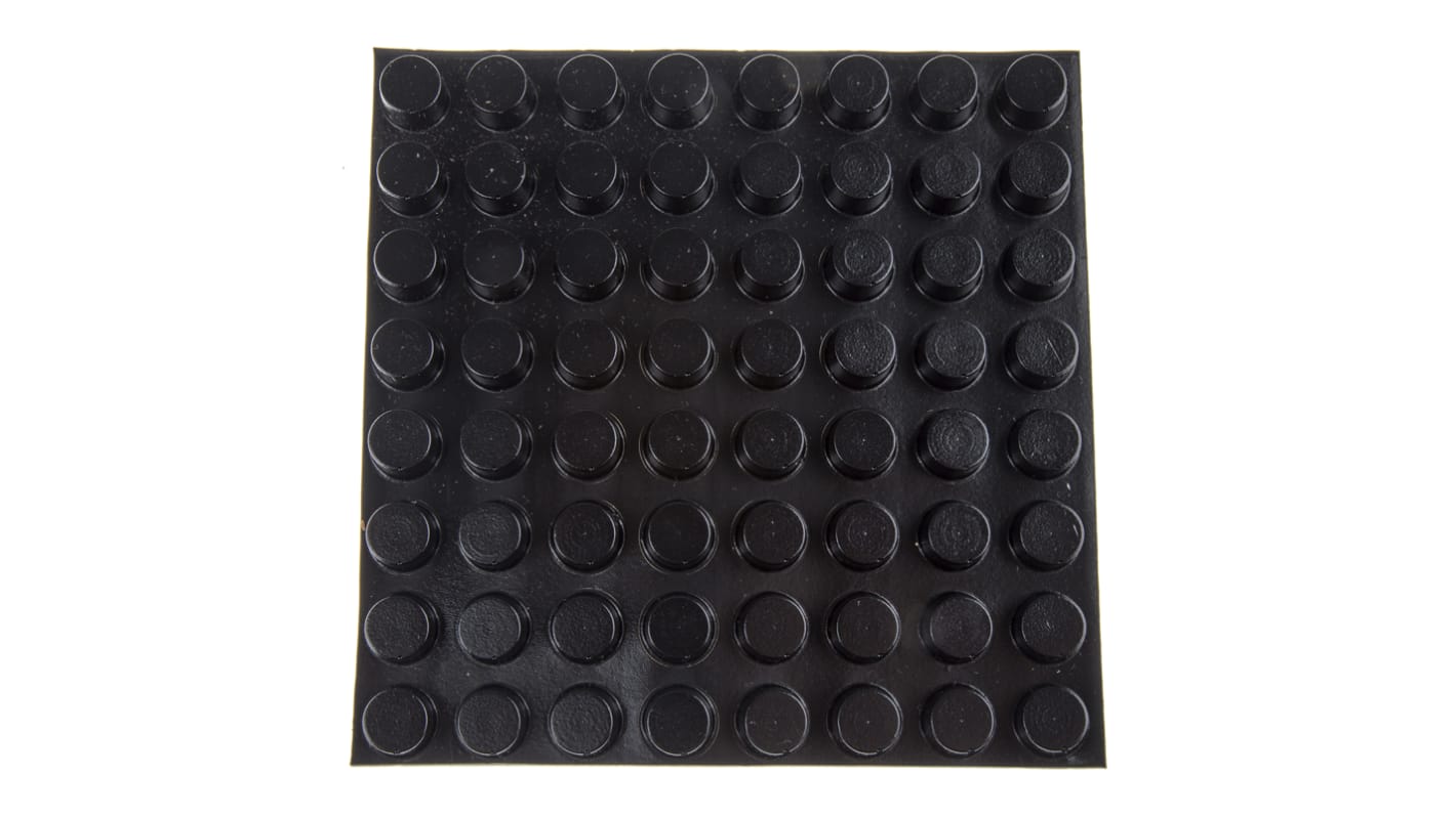 Pies autoadhesivos RS PRO de PUR  con adhesivo, forma Cilíndrico, Ø 16.5mm x 10.2mm
