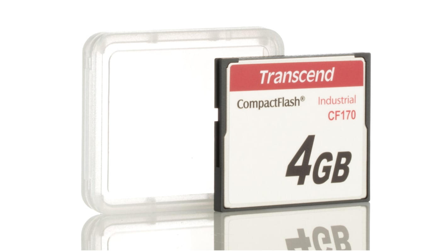 Tarjeta de Memoria Flash Transcend CompactFlash, 4 GB Sí CF170 MLC -25 → +85°C