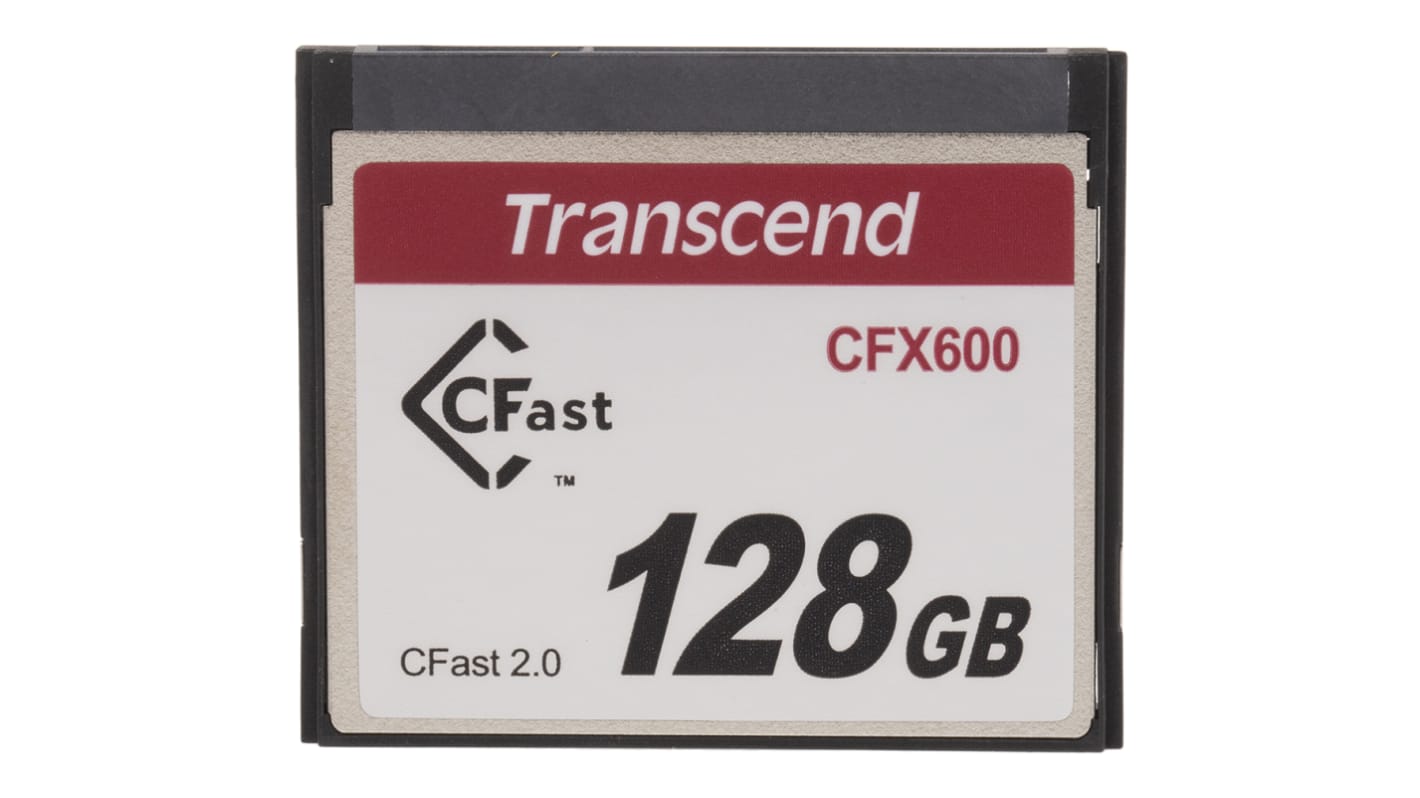 Tarjeta de Memoria Flash Transcend CFast, 128 GB Sí CFX600 MLC -5 → +70°C