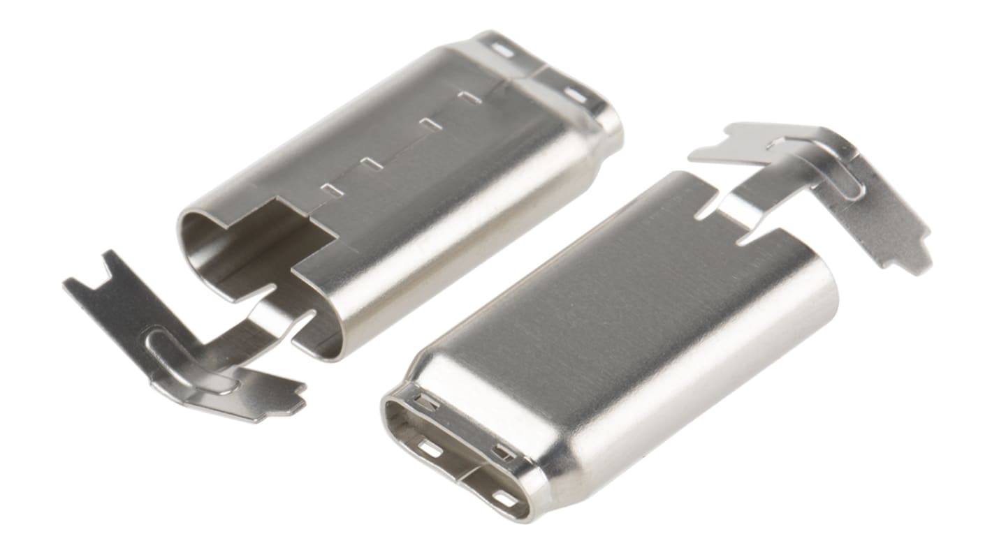 Carcasa blindada de nickel Hirose serie CX para usar con Conector USB tipo C.