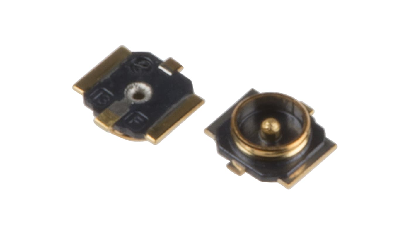 Conector coaxial Hirose X.FL-R-SMT-1(02), Macho, Ángulo de 90° , Impedancia 50Ω, Montaje en PCB, Terminación de SMT,