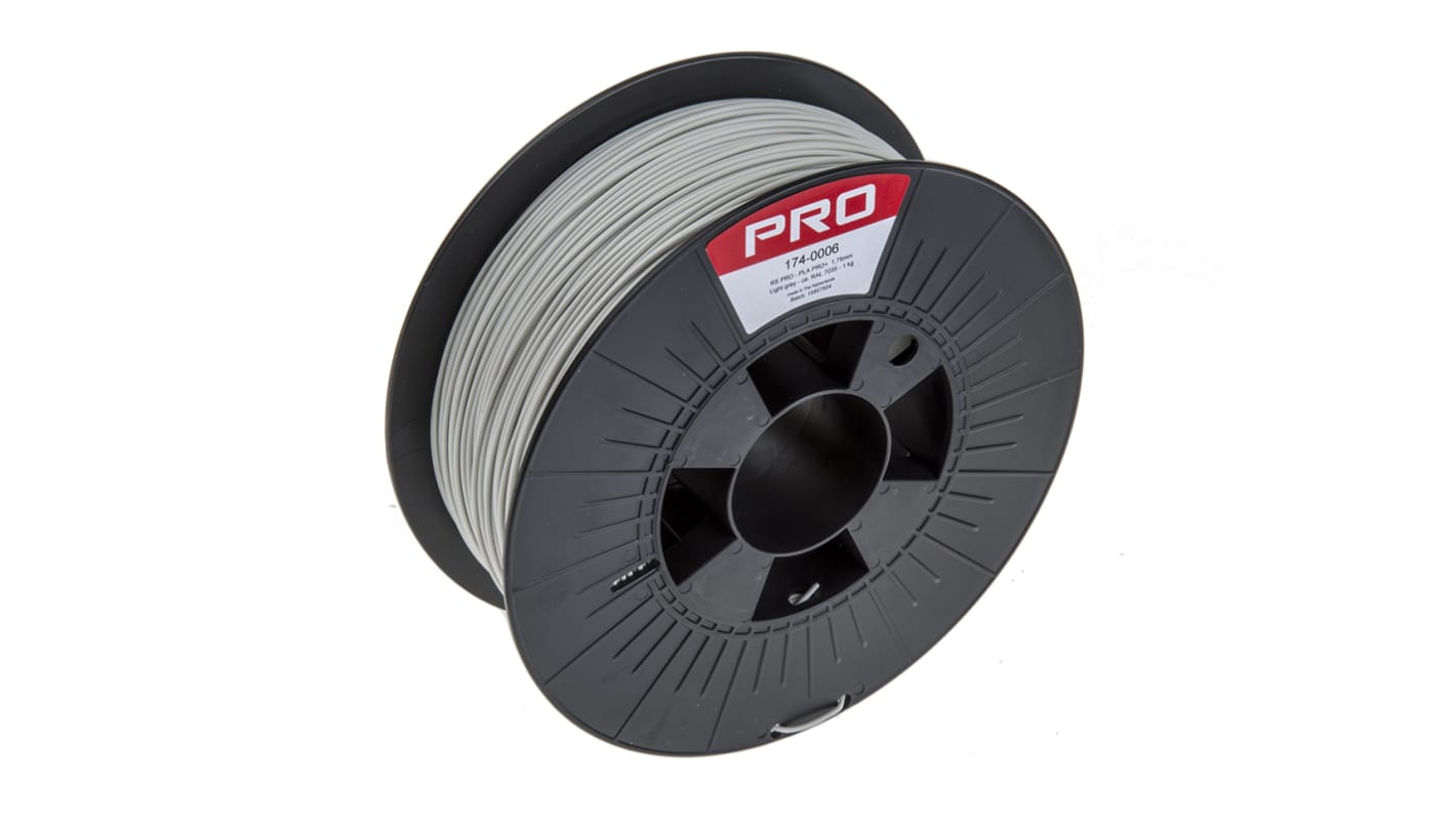 Filamento per stampante 3D RS PRO, PLA, Grigio, diam. 1.75mm