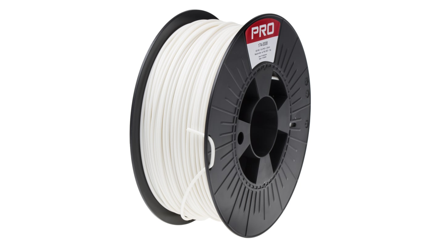 RS PRO 2.85mm White PLAX3 3D Printer Filament, 1kg RS