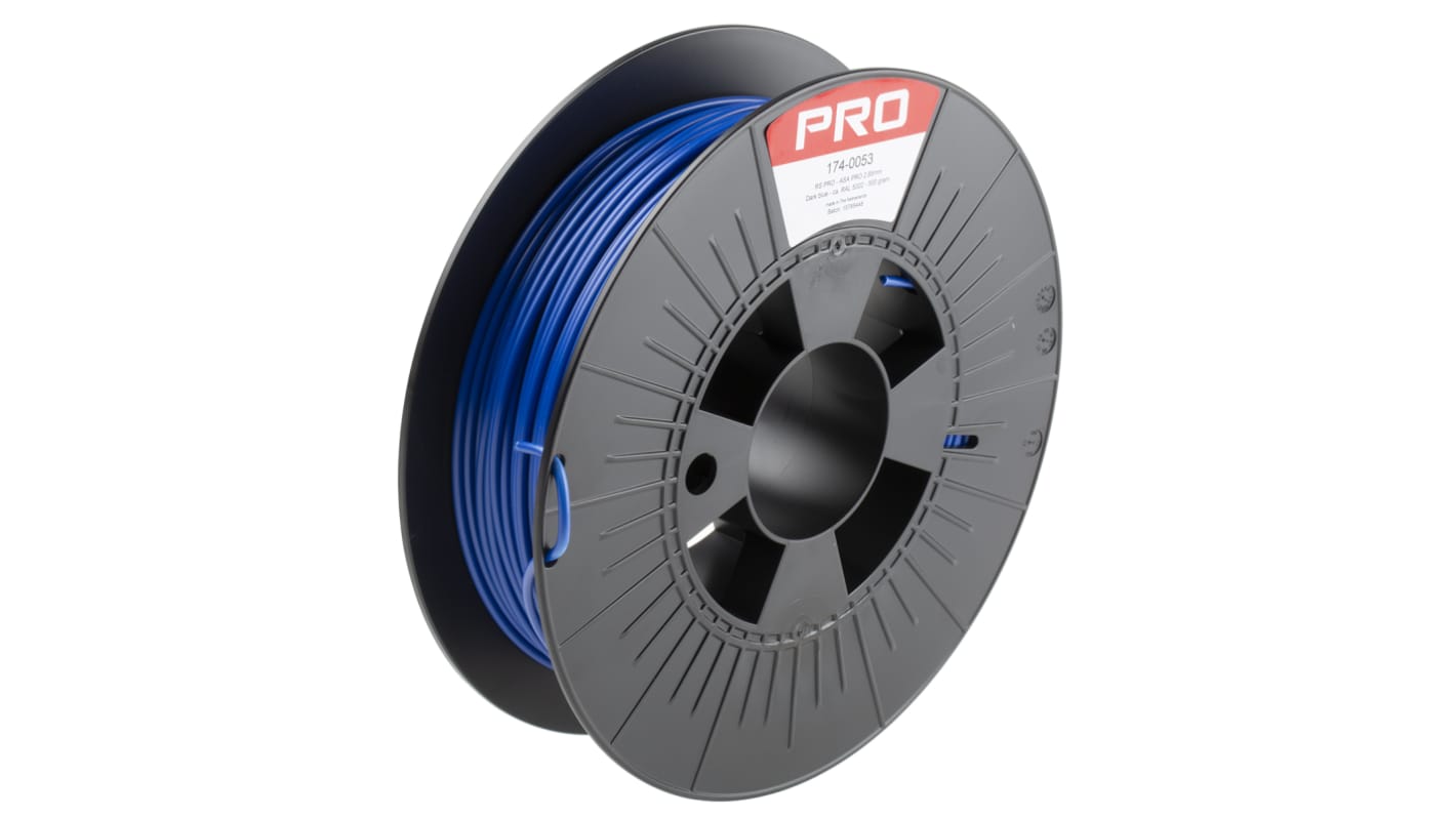 RS PRO 2.85mm Blue ASA 3D Printer Filament, 500g