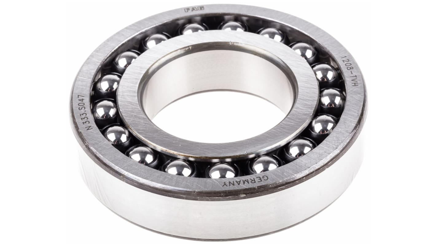 FAG 1208-TVH Self Aligning Ball Bearing- Open Type 40mm I.D, 80mm O.D