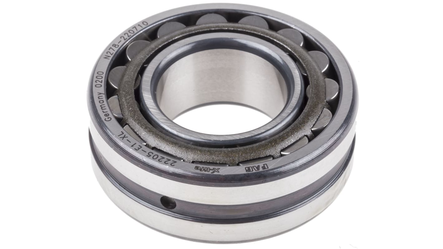 FAG 22205-E1-XL 25mm Bore Spherical Bearing, 42500N Radial Load Rating, 52mm O.D