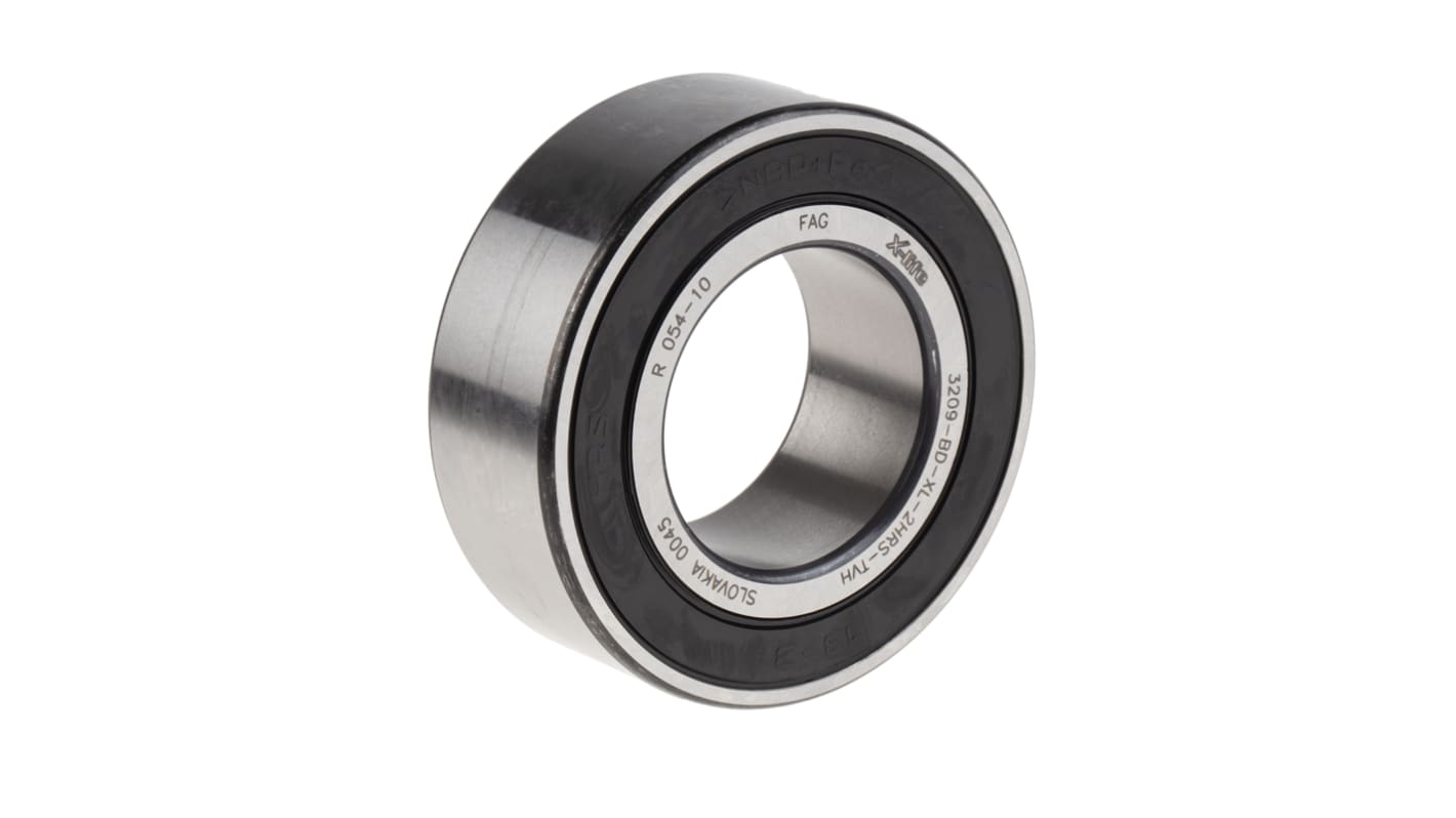 FAG 3209-BD-XL-2HRS-TVH Double Row Angular Contact Ball Bearing- Both Sides Sealed 45mm I.D, 85mm O.D