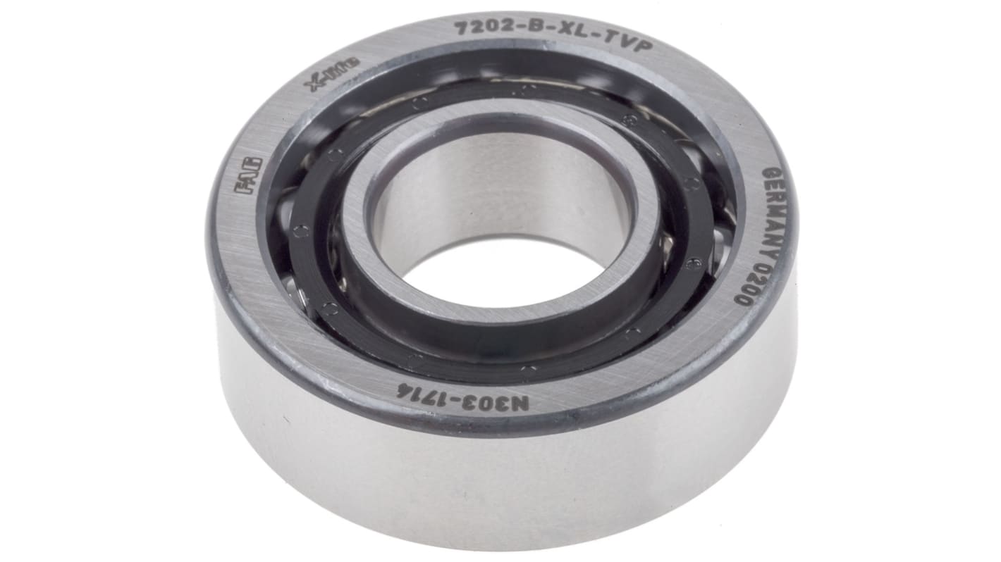 FAG 7202-B-XL-TVP Single Row Angular Contact Ball Bearing- Open Type 15mm I.D, 35mm O.D