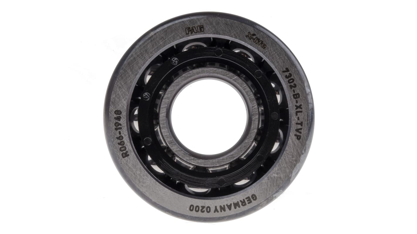 FAG 7302-B-XL-TVP Single Row Angular Contact Ball Bearing- Open Type 15mm I.D, 42mm O.D