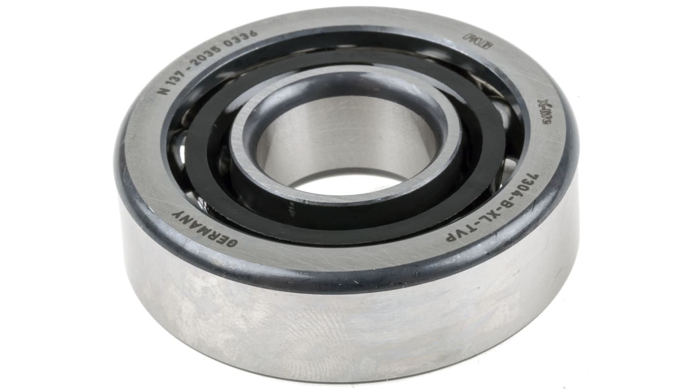 FAG 7304-B-XL-TVP Single Row Angular Contact Ball Bearing- Open Type 20mm I.D, 52mm O.D