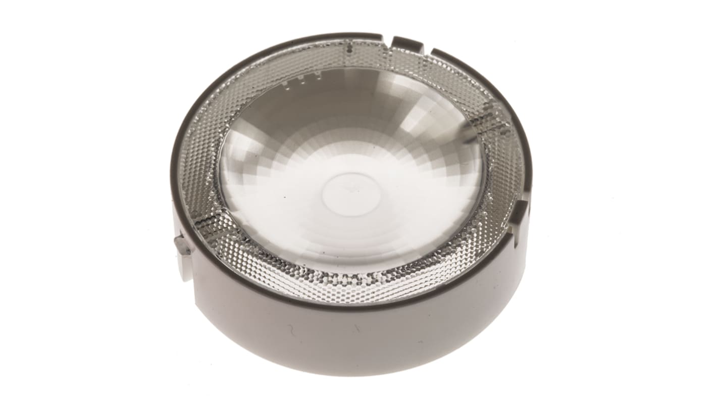 Ledil LED optika- és tartókészlet, 53.9 Dia. x 16.6mm, Wide, 82° Polimetil-metakrilát (PMMA) Kör alakú, Ronda sorozatú