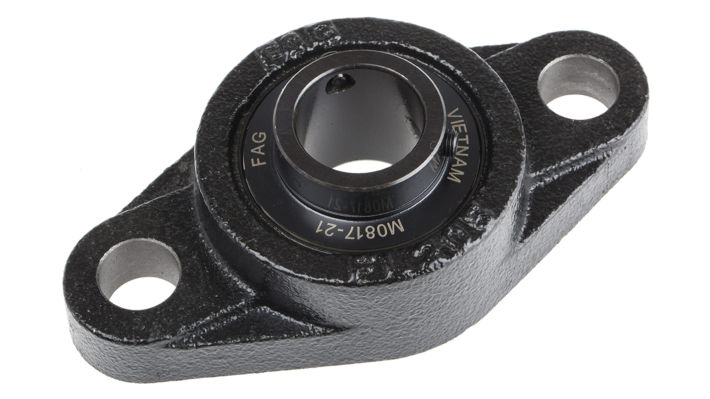 2 Hole Flange Bearing Unit, UCFL205-J7, 25mm ID