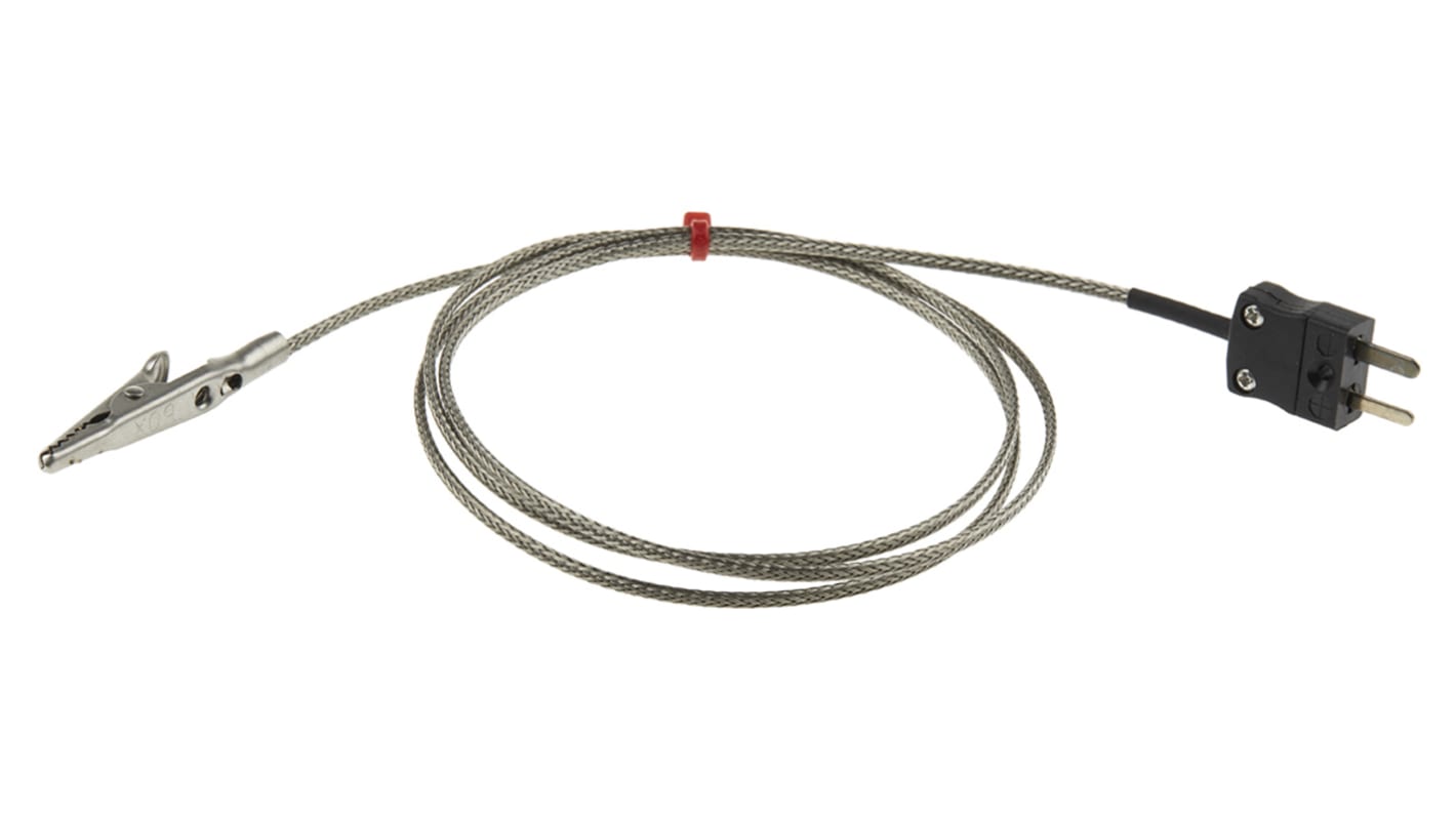 Termopar tipo J RS PRO, temp. máx +250°C, cable de 1m, con conector miniatura