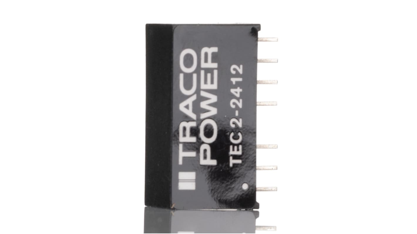 TRACOPOWER TEC 2 DC-DC Converter, 12V dc/ 167mA Output, 18 → 36 V dc Input, 2W, Through Hole, +95°C Max Temp