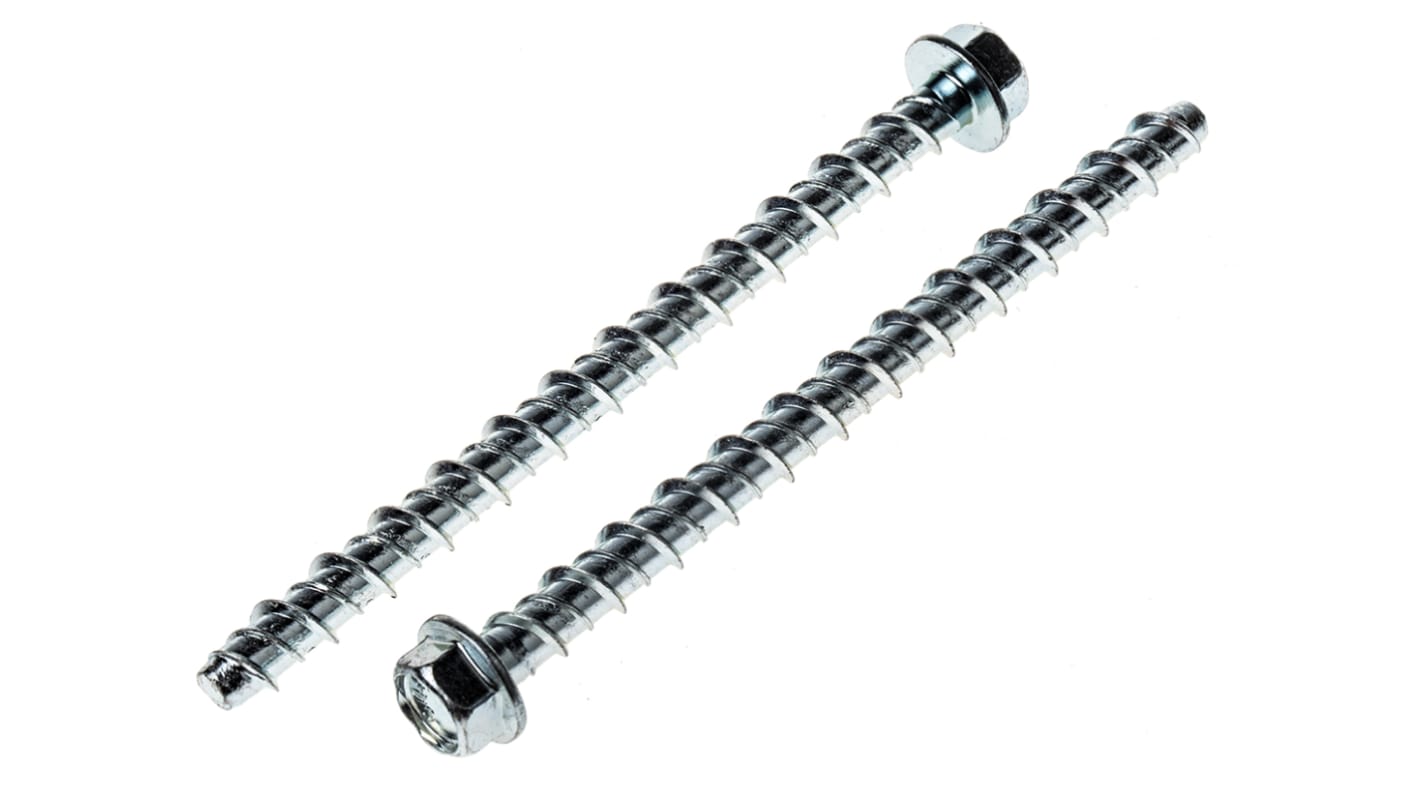 Ankerbolt RS PRO Acero galvanizado 6mm, diámetro del orificio 5mm 75mm de largo