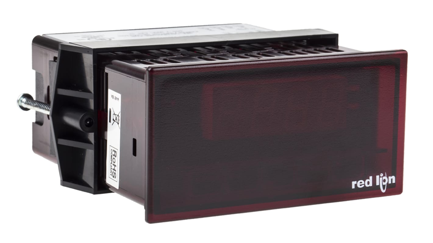 Voltímetro digital DC Red Lion PAXL, con display LED, 3.5 dígitos, precisión ±0,1% + 1 dígito, alim. 115 V ac, 230 V