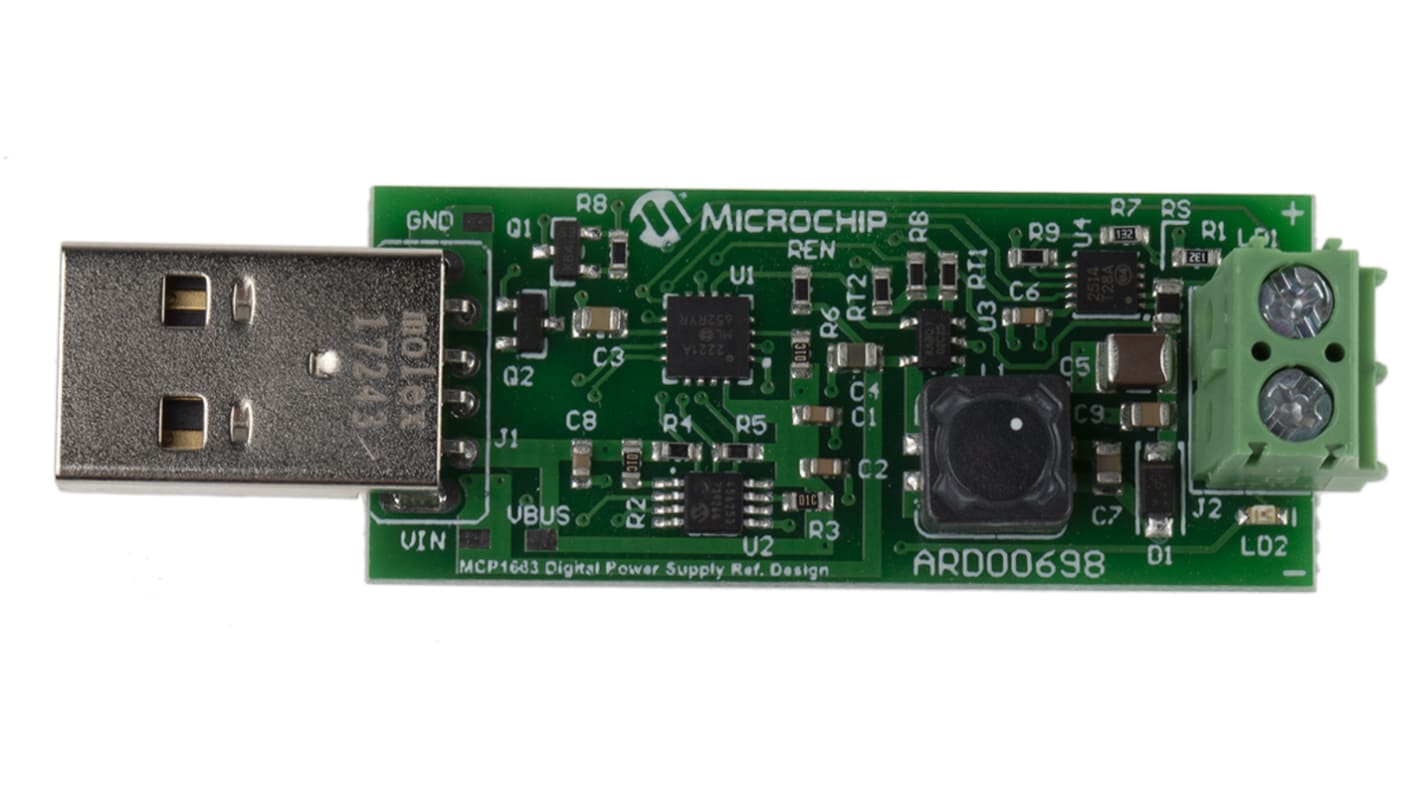 Placa de desarrollo Microchip MCP1663 USB Programmable SEPIC Ref Design - ARD00698