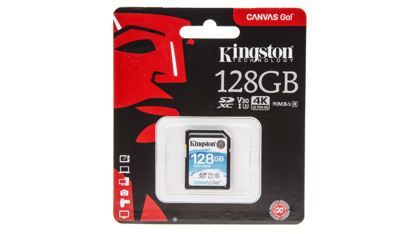 Kingston Canvas Go! SDXC SD-Karte 128 GB Class 10, UHS-1 U3