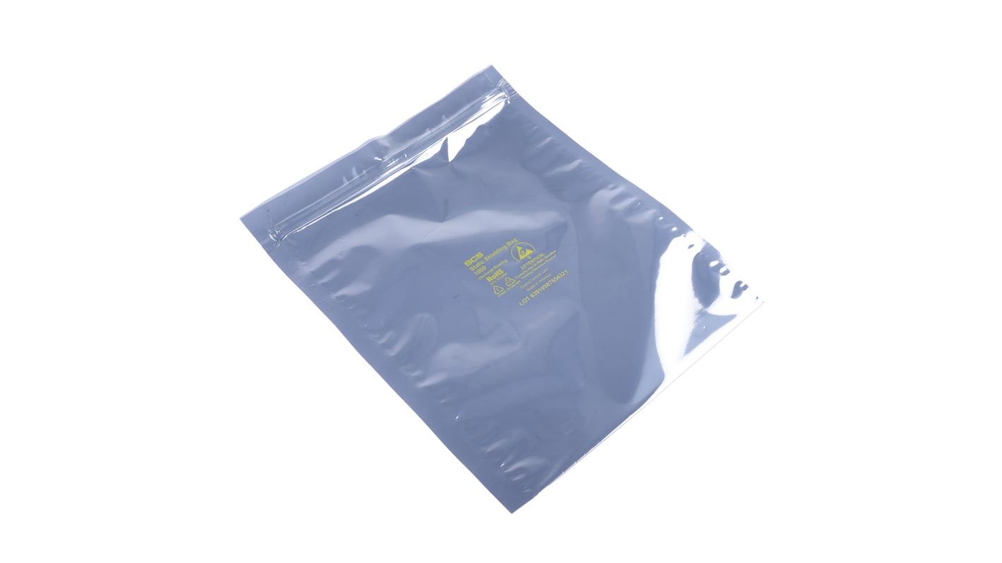 Sachet à blindage statique, SCS 254mm x 203mm x 0.071mm, Transparent