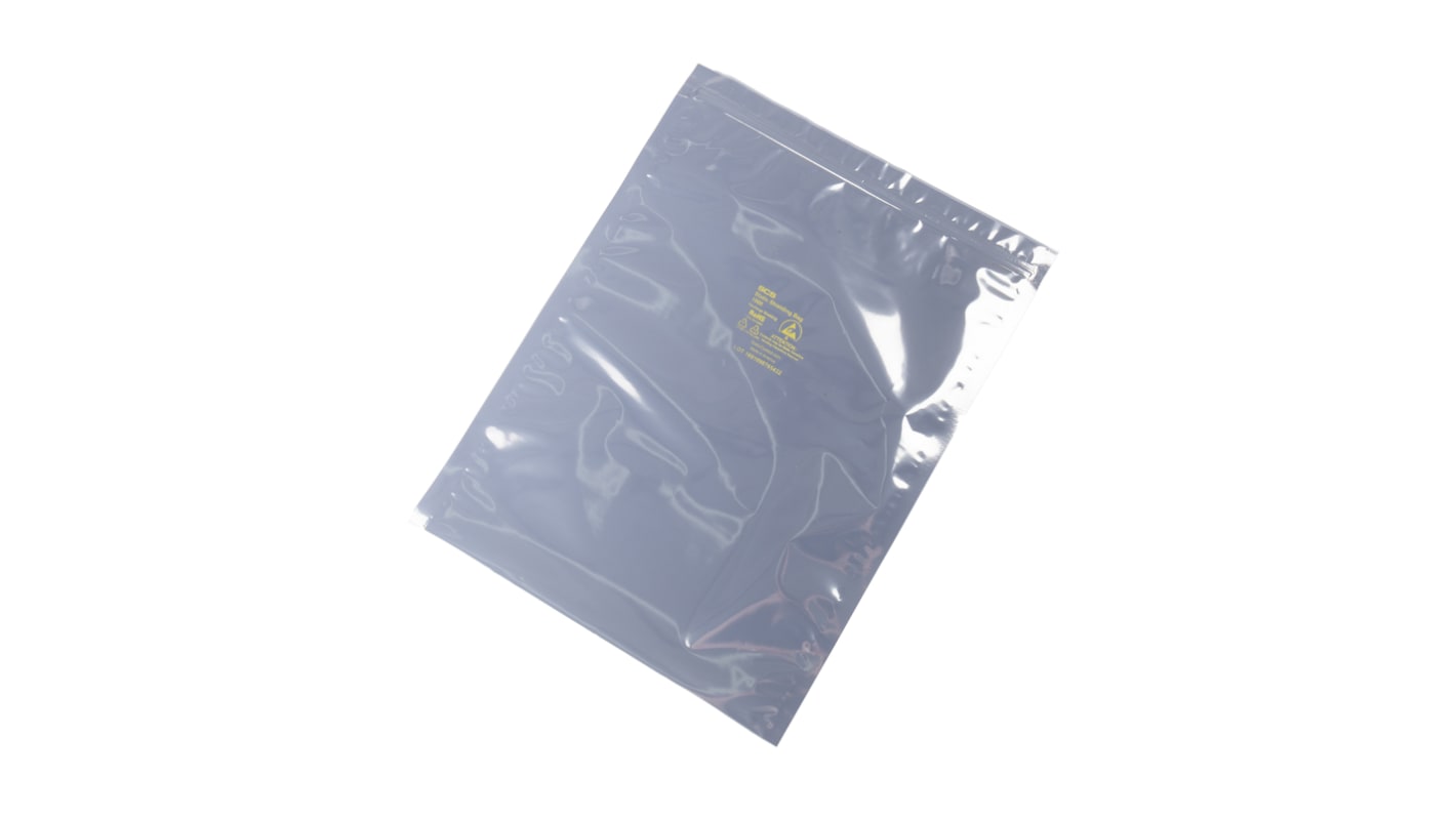 Sachet à blindage statique, SCS 381mm x 279mm x 0.071mm, Transparent