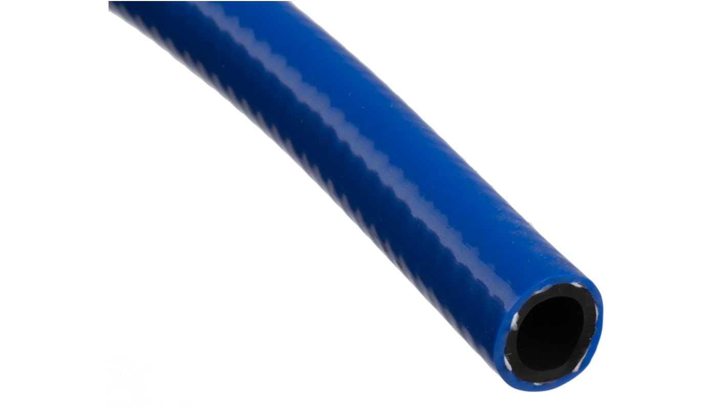 RS PRO Hose Pipe, PVC, 10mm ID, 15.5mm OD, Blue, 50m