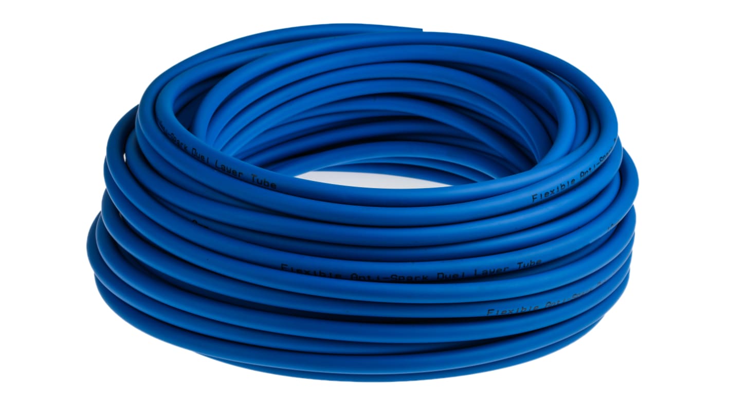 Tuyau à air comprimé RS PRO, 6mm x 4mm x 30m Bleu en PUR, PVC